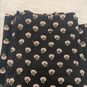 Maeve size 30 Colette high-rise wide legged cropped pants in floral print